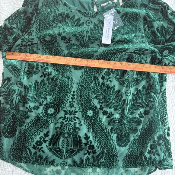 Soft Surroundings Vanetta Velvet Top Emerald 2X NWT - Picture 12 of 12